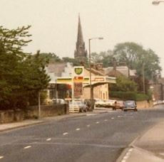 c1970s Warburtons Garage & BP Filling Station, Main Street, Burley in Wharfedale.