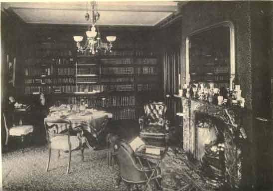 The Library at Wharfeside, Burley in Wharfedale, c1880.
